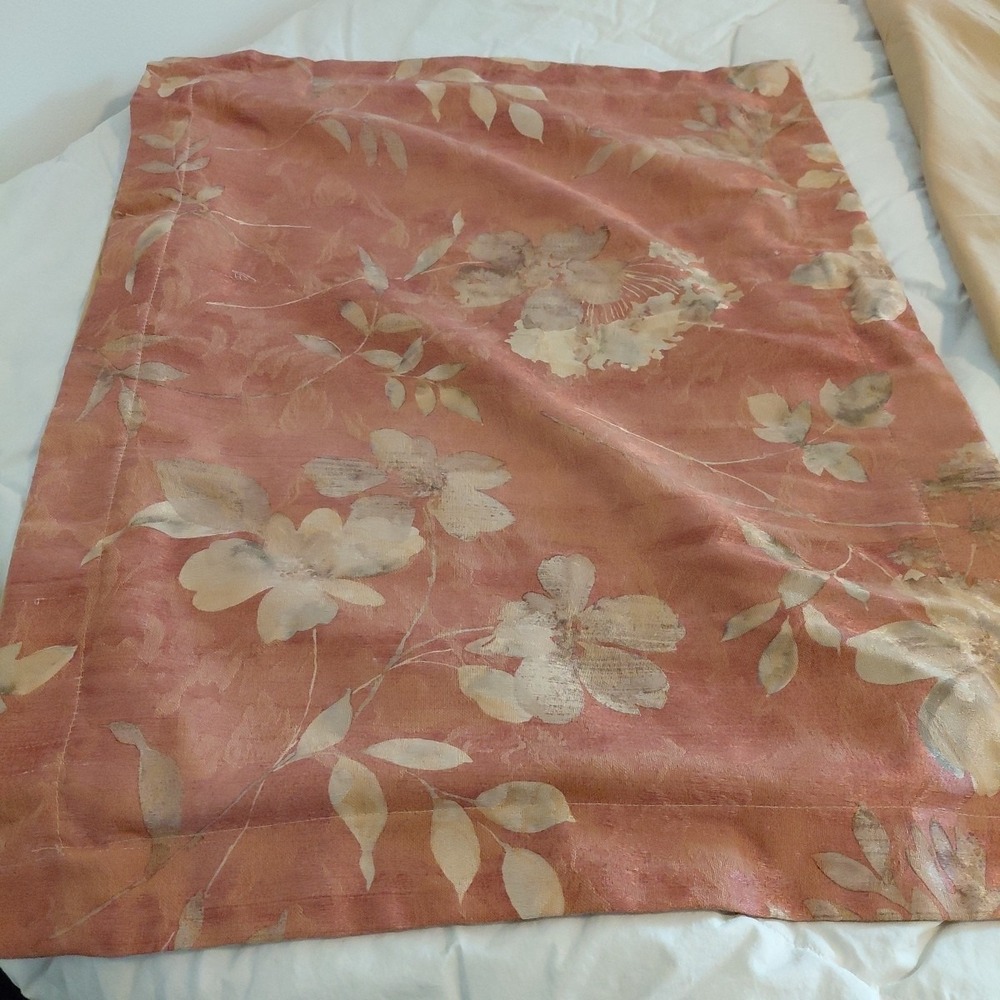 100% Pure Custom DUVET COVER SET Queen + Sham Rust Red Floral Sheen Quiet Luxury - Picture 6 of 9